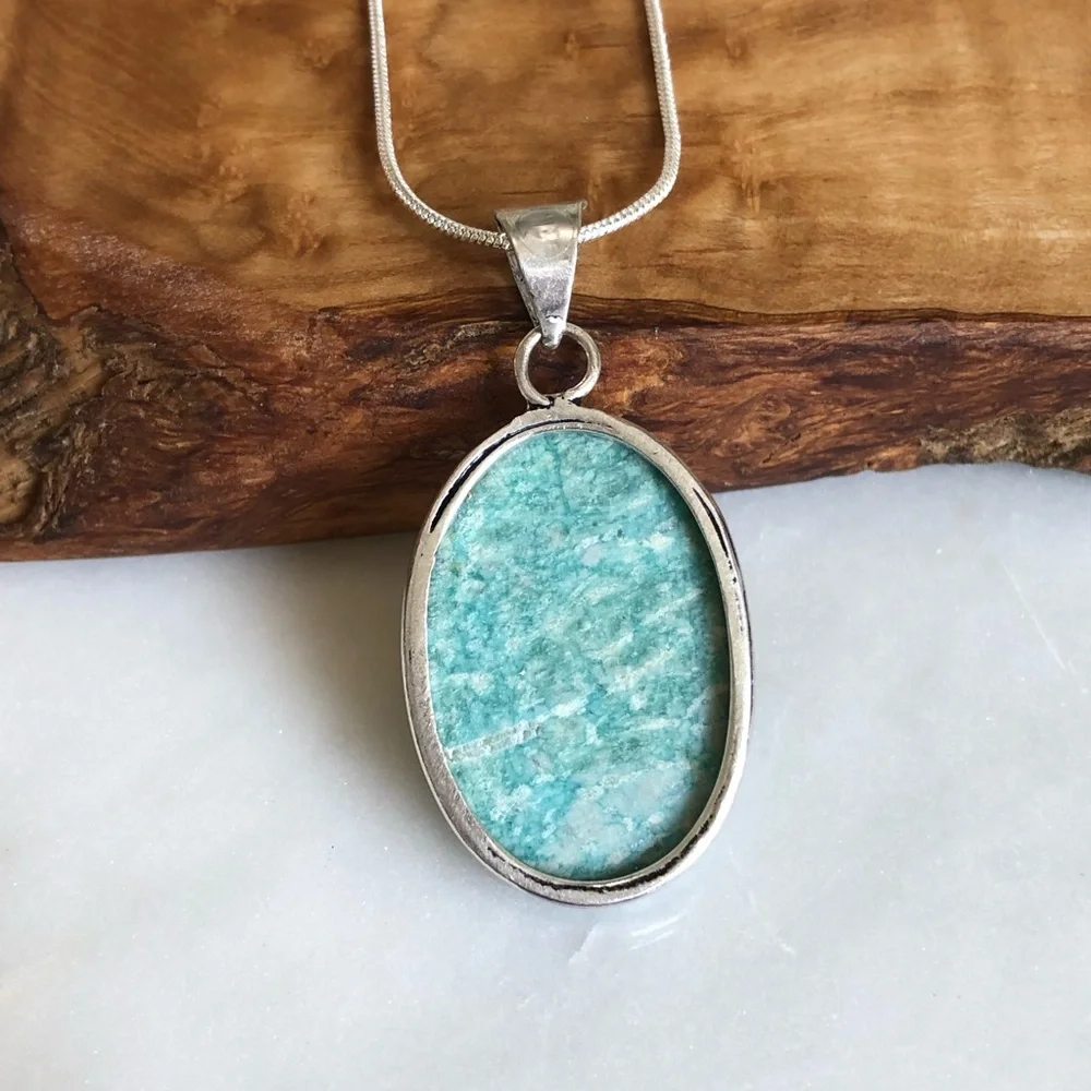 Amazonite Silver Necklace